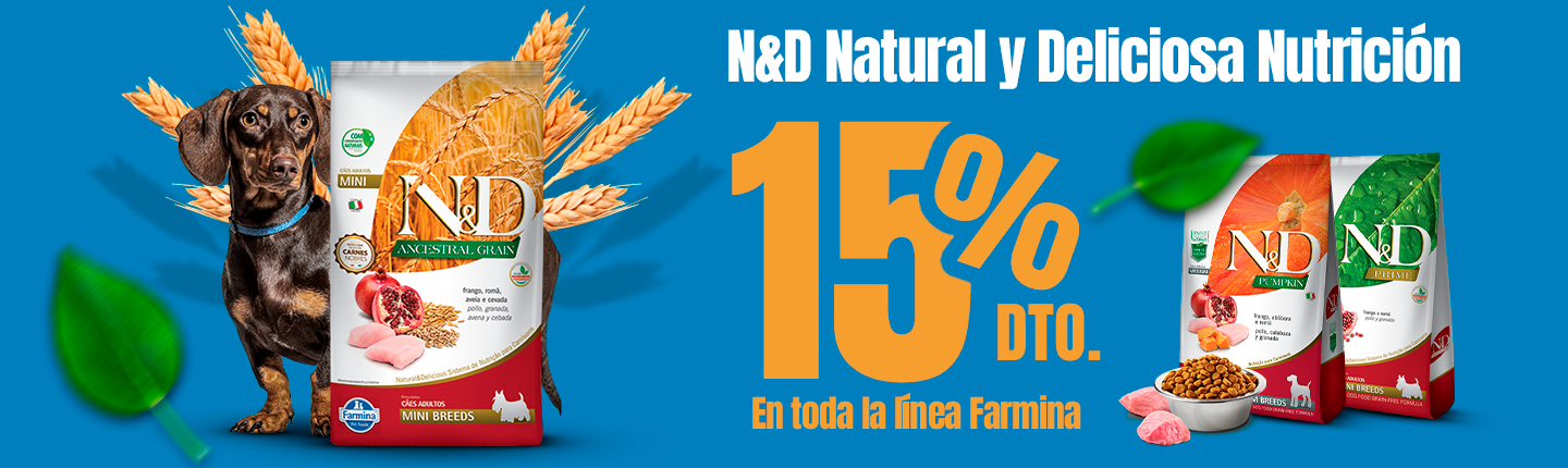 15% de Dto. Farmina